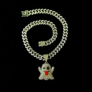 Ghost Black Eyes Cuban Link Chain